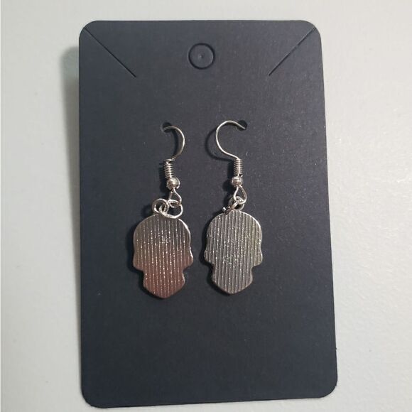 Handmade Halloween Day of the Dead Dia De Muertos candy skull earrings - Picture 2 of 3